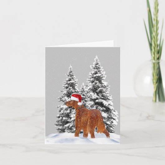 Cartes Pour Fêtes Annuelles Christmas Irish Setter (Devant)