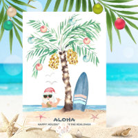 Christmas Island Surf Père Noël Aloha Tropical Bea