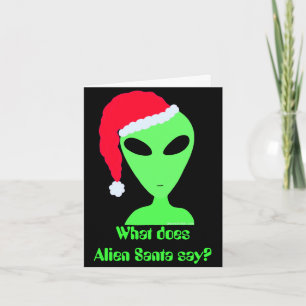 Cartes Pour Fêtes Annuelles Christmas Joke Alien Père Noël Funny Holiday Card
