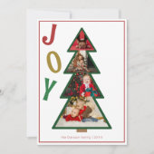 Cartes Pour Fêtes Annuelles Christmas Joy Five Photo Collage Tree (Devant)