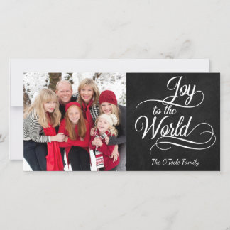 Cartes Pour Fêtes Annuelles Christmas Joy to the World Family Photo Holiday