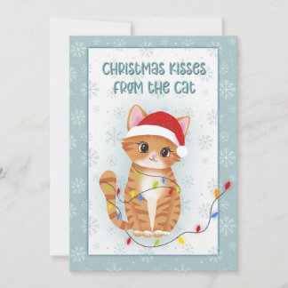 Cartes Pour Fêtes Annuelles Christmas Kisses from the Cat
