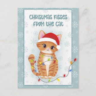 Cartes Pour Fêtes Annuelles Christmas Kisses from the Cat