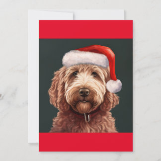 Cartes Pour Fêtes Annuelles Christmas Labradoodle, cadeau Amoureux des chiens