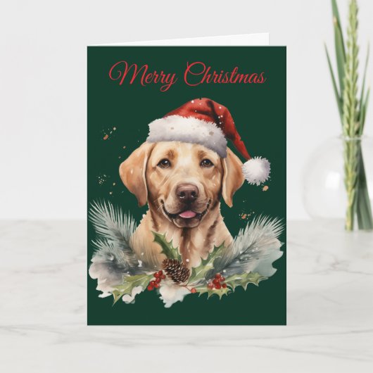 Cartes Pour Fêtes Annuelles Christmas Labrador (Devant)