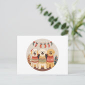 Cartes Pour Fêtes Annuelles Christmas Labrador Retriever Dogs (Debout devant)