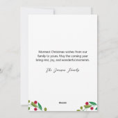 Cartes Pour Fêtes Annuelles Christmas Leaves Wreath Holiday Greeting Card (Dos)