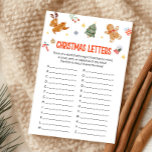 Cartes Pour Fêtes Annuelles Christmas Letters Game<br><div class="desc">Get creative with our Christmas Letters Game Printable! A fun and engaging word challenge full of holiday spirit.
76SE C</div>