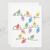Cartes Pour Fêtes Annuelles Christmas Lights in Sign Language (Devant / Derrière)