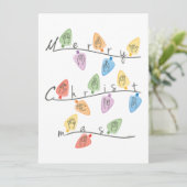 Cartes Pour Fêtes Annuelles Christmas Lights in Sign Language (Debout devant)