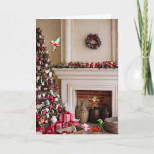 Cartes Pour Fêtes Annuelles Christmas Magic Elves ajouter votre signature et v