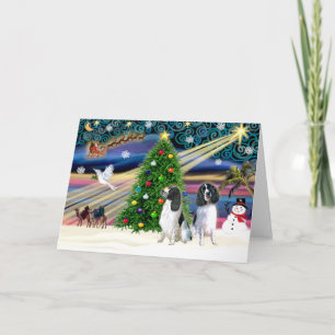Cartes Pour Fêtes Annuelles Christmas Magic English Springers (deux)
