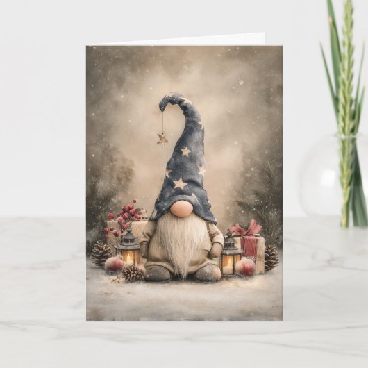 Cartes Pour Fêtes Annuelles Christmas Magic Gnome (Devant)