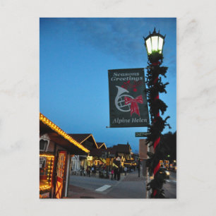 Cartes Pour Fêtes Annuelles Christmas Main St Alpine Helen GA Postcard