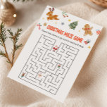 Cartes Pour Fêtes Annuelles Christmas Maze Game<br><div class="desc">Challenge your brain with our Christmas Maze Printable Game! A simple,  festive puzzle that’s perfect for holiday entertainment.

76SE C</div>