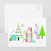 Cartes Pour Fêtes Annuelles christmas midcentury (Devant / Derrière)