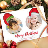 Cartes Pour Fêtes Annuelles Christmas mignon Père Noël Elf drôle Whimsical 2 P