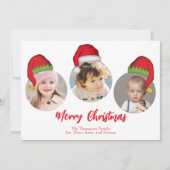 Cartes Pour Fêtes Annuelles Christmas mignon Père Noël Elf Funny Whimsical 3 P (Devant)