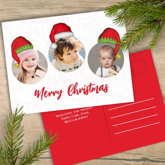 Cartes Pour Fêtes Annuelles Christmas mignon Père Noël Elf Funny Whimsical 3 P