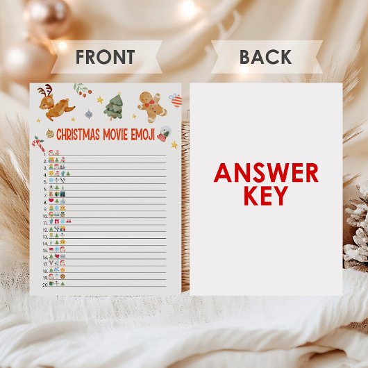 Cartes Pour Fêtes Annuelles Christmas Movie Emoji Game