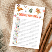 Cartes Pour Fêtes Annuelles Christmas Movie Emoji Game