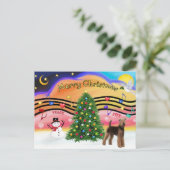 Cartes Pour Fêtes Annuelles Christmas Music 2 - Airedale (stand) (Debout devant)