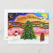 Cartes Pour Fêtes Annuelles Christmas Music 2 - Cavalier (Ruby) (Devant / Derrière)