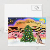 Cartes Pour Fêtes Annuelles Christmas Music 2 - German Shepherd 1 (Devant / Derrière)