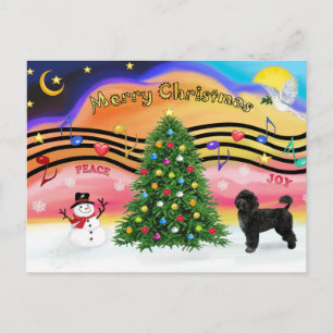 Cartes Pour Fêtes Annuelles Christmas Music 2 - Portugais Water Dog 2