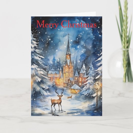 Cartes Pour Fêtes Annuelles Christmas Night (Devant)