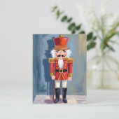 Cartes Pour Fêtes Annuelles Christmas Nutcracker | Red Soldier Watercolor (Debout devant)