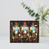 Cartes Pour Fêtes Annuelles Christmas Nutcracker Soldiers Masked (Debout devant)