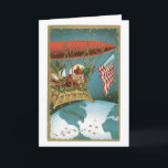 Cartes Pour Fêtes Annuelles Christmas Old-fashioned, Santa get on Airship<br><div class="desc">Les amateurs de Victoriana et d'art ancien se réjouiront de cette généreuse sélection de voeux de Noël. Reproduites à partir d'originaux rares du début du XXe siècle, ces cartes colorées regorgent de Santas aux joues rousses, d'enfants cherubics, d'arbres décoratifs et de bas remplis de jouets, de scènes enneigées, de poinsettias...</div>