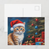 Cartes Pour Fêtes Annuelles Christmas Orange Tabby Kitten (Devant / Derrière)