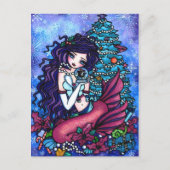 Cartes Pour Fêtes Annuelles Christmas Orca Mermaid Fantasy Art (Devant)