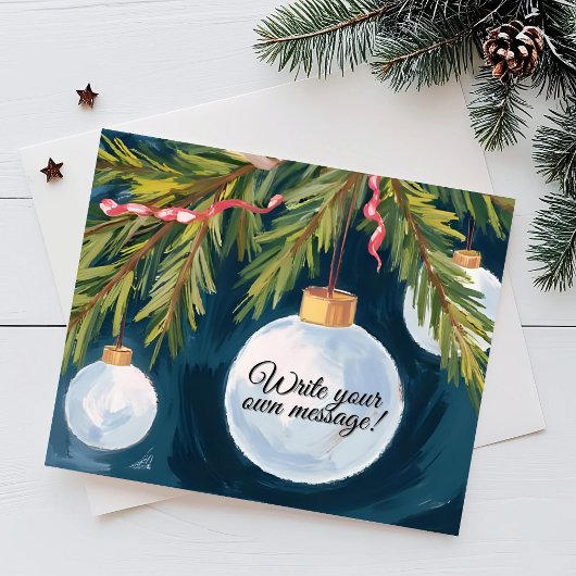 Cartes Pour Fêtes Annuelles Christmas Ornament Custom Text Personalized