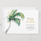 Cartes Pour Fêtes Annuelles Christmas Palm Tree Coastal Moving (Devant)