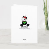 Cartes Pour Fêtes Annuelles Christmas Panda Santa Hat (Dos)