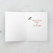 Cartes Pour Fêtes Annuelles Christmas Panda Santa Hat (Intérieur)