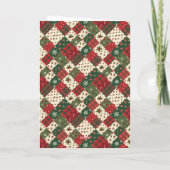 Cartes Pour Fêtes Annuelles Christmas patchwork pattern photo wishes (Dos)