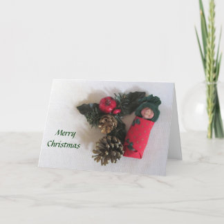 Cartes Pour Fêtes Annuelles Christmas, Peace, Joy : Sleeping Clay Baby
