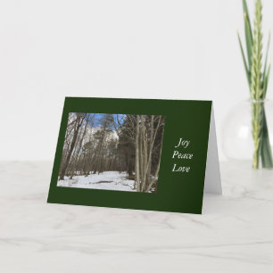 Cartes Pour Fêtes Annuelles Christmas Peace Winter Scene Green