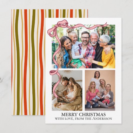 Cartes Pour Fêtes Annuelles Christmas Photo (Devant / Derrière)