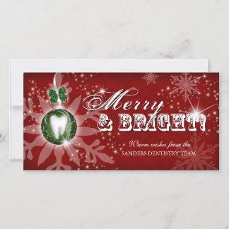 Cartes Pour Fêtes Annuelles Christmas Photo Card Dental Molar Red Green