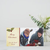 Cartes Pour Fêtes Annuelles Christmas Photocard (Debout devant)