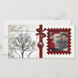 Cartes Pour Fêtes Annuelles Christmas Photocard