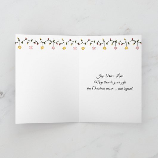 Cartes Pour Fêtes Annuelles Christmas Poinsettias and Tabby Cat On Doormat (Intérieur)