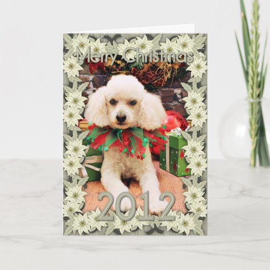 Cartes Pour Fêtes Annuelles Christmas - Poodle - Riley (Devant)