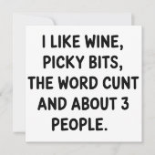 Cartes Pour Fêtes Annuelles Christmas Quote I Like Wine Rude Festive Sarcastic (Devant)