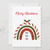 Cartes Pour Fêtes Annuelles Christmas Rainbow Let it Neige Flat Holiday Card (Devant)